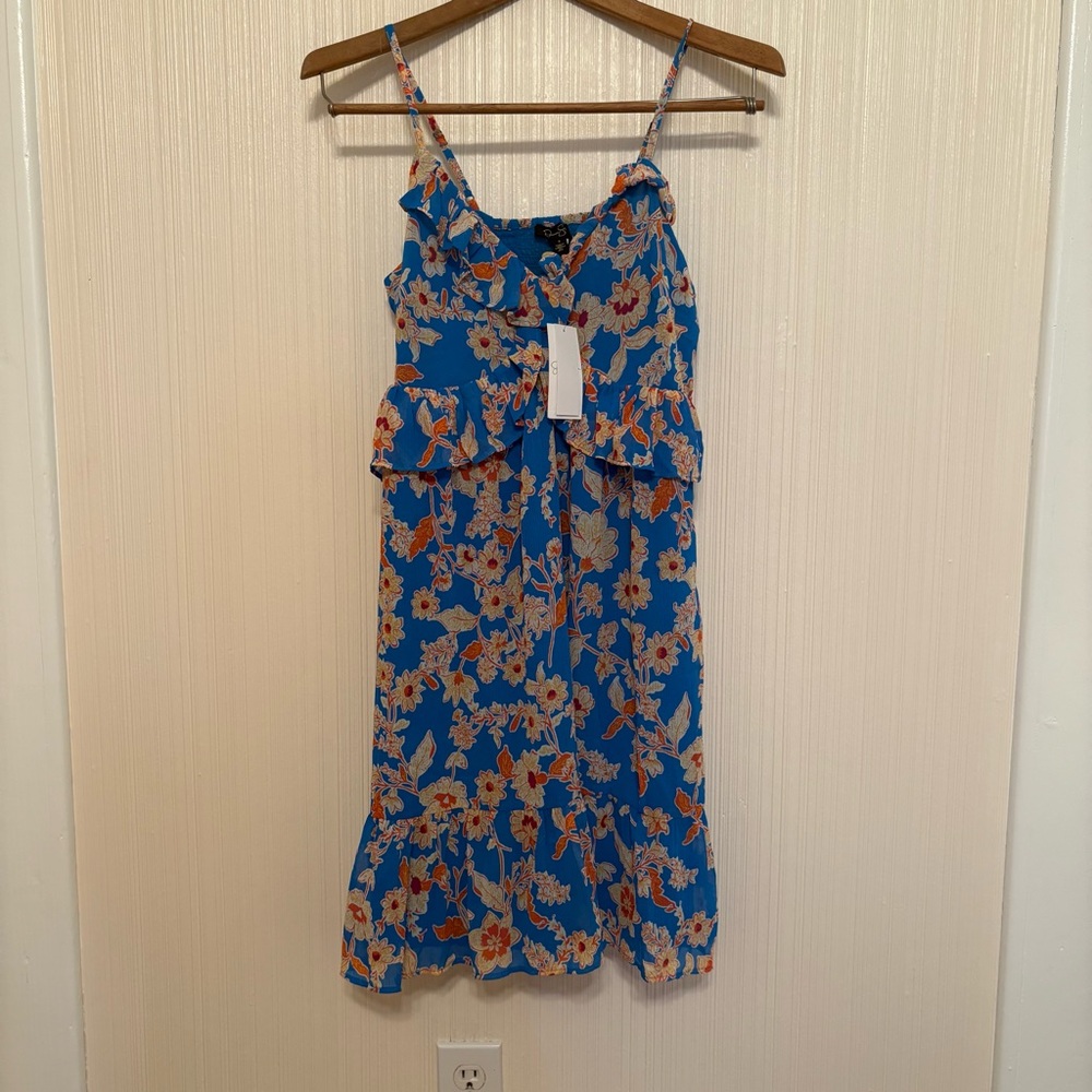 Jessica Simpson Blue Floral Mini Dress